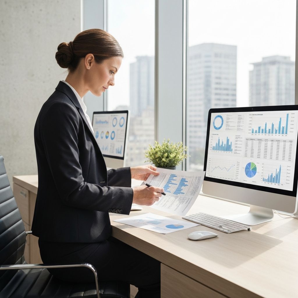 Analista financiero revisando documentación durante proceso de due diligence de startup